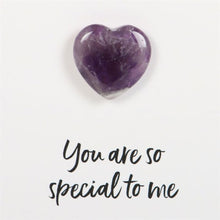 Load image into Gallery viewer, Special To Me Amethyst Crystal Heart Greeting Card
