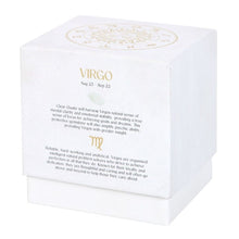 Load image into Gallery viewer, Virgo Sandalwood &amp; Patchouli Gemstone Zodiac Candle
