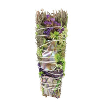 Load image into Gallery viewer, 6in Ritual Wand Smudge Stick with Rosemary, Lavender and Abalone
