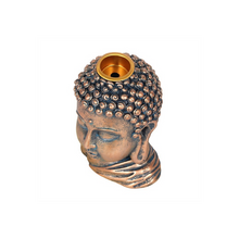 Load image into Gallery viewer, Bronze Buddha Head Backflow Incense Burner
