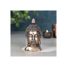 Load image into Gallery viewer, Bronze Buddha Head Backflow Incense Burner
