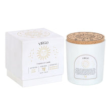 Load image into Gallery viewer, Virgo Sandalwood &amp; Patchouli Gemstone Zodiac Candle
