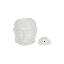 Load image into Gallery viewer, White Buddha Head Oil Burner
