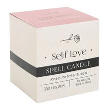 Load image into Gallery viewer, Rose Petal Infused Self Love Spell Candle
